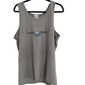 Caribbean Side Cancun Mexico Gray Tank Top Large